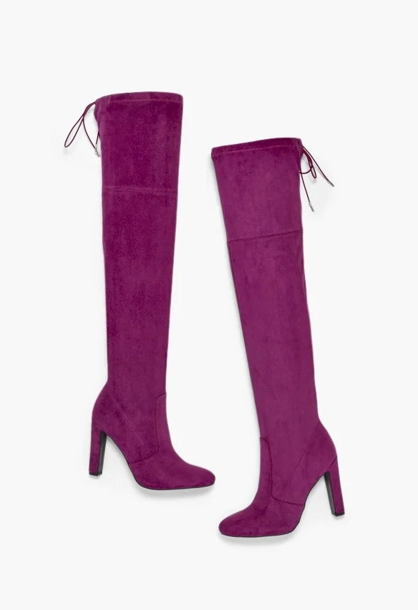 Botas mosqueteras Jesyna en color magenta (71,95 €, en Justfab)
