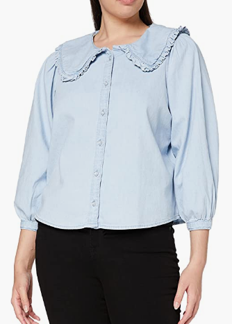 Camisa vaquera Levi's con cuello babero: 26,27 euros en Amazon Fashion.