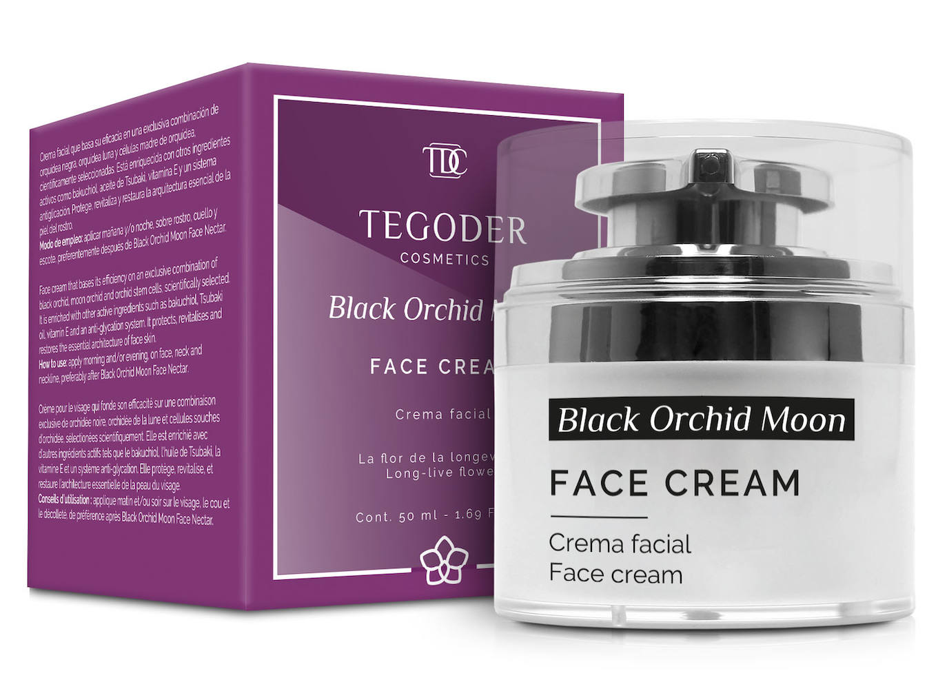 Black Orchid Moon Face Cream de Tegoder (66,35 €). En su fórmula contiene 3 tipos de orquídeas: orquídea negra, orquídea luna y células madre de orquídea, para una belleza sensorial y un tratamiento antiedad de lujo. Deja un efecto “buena cara” de inmediato, ya que, junto a los activos principales, contiene manteca de karité y ácido hialurónico que aportan un extra de hidratación y jugosidad.