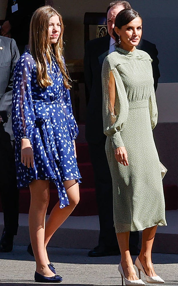 Doña Letizia y la Infanta Sofía el Día de la Hispanidad de 2022.