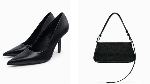 Zapatos y bolso de Zara. 29.95 euros y 19.95 euros.