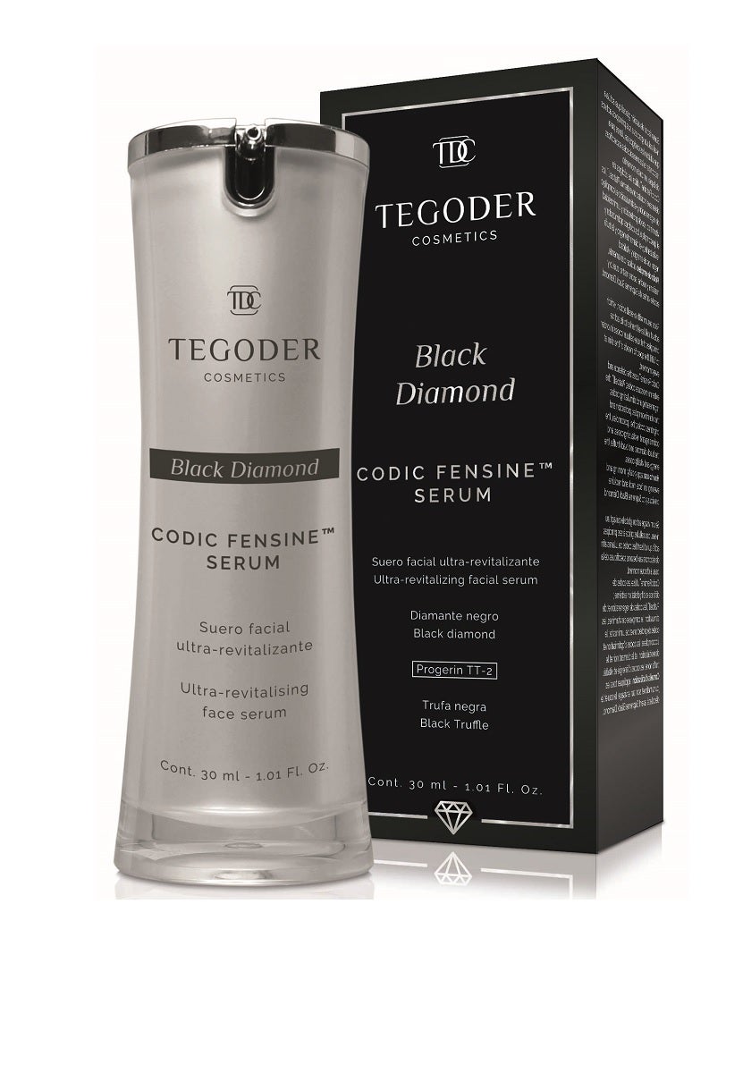 Sérum  de la línea Black Diamond de Tegoder (73,10 euros). Exclusivo suero ultra-revitalizante y ultra-rejuvenecedor de última generación e innovadora textura. Combina el lujo y el poder del diamante negro, la trufa negra, el innovador péptido Progerin TT-2.