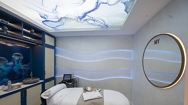 La cabine Mare del nuevo centro de belleza de Maribel Yébenes en Madrid.