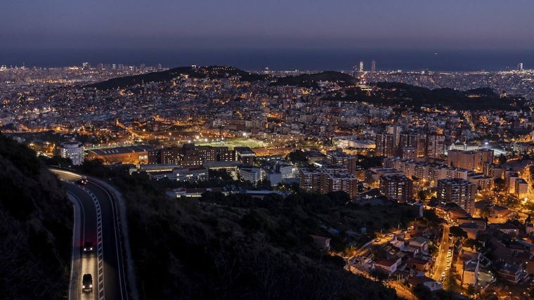 Puesta de sol desde el Tibidabo