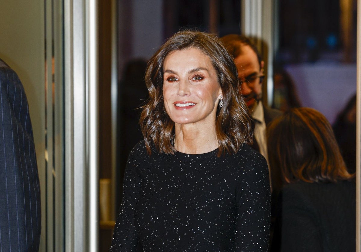 Doña Letizia en el concierto celebrado anoche en el Auditorio Nacional en homenaje a las víctimas del terrorismo.
