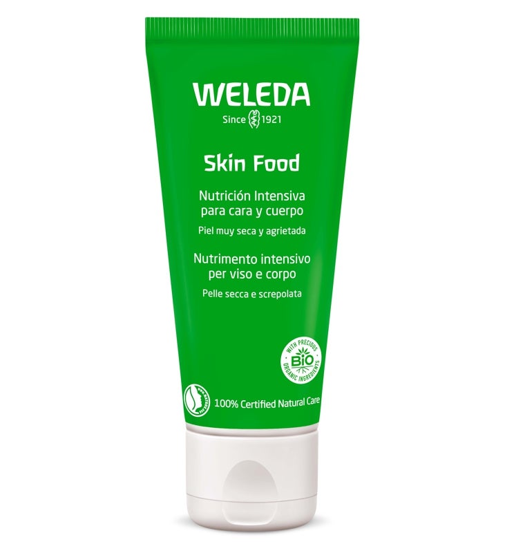 Weleda Skin Food hidratación para cuerpo y rostro.