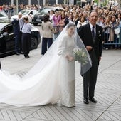 El vestido de la novia, realizado con la tela del que llevaron su madre y su abuela