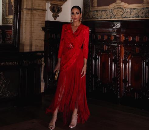 Rocío Osorno es la creadora del vestido Macarena que ha llevado Ayuso en los actos del 2 de mayo