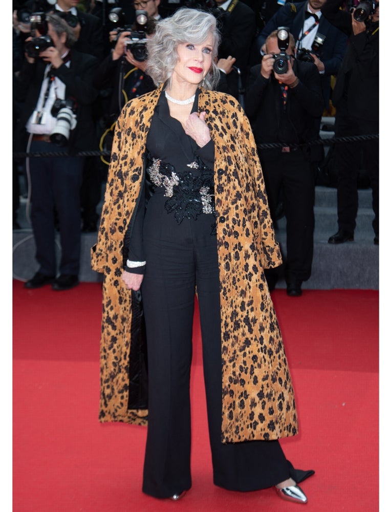 Jane Fonda en la alfombra roja del Festival de Cannes 2024.