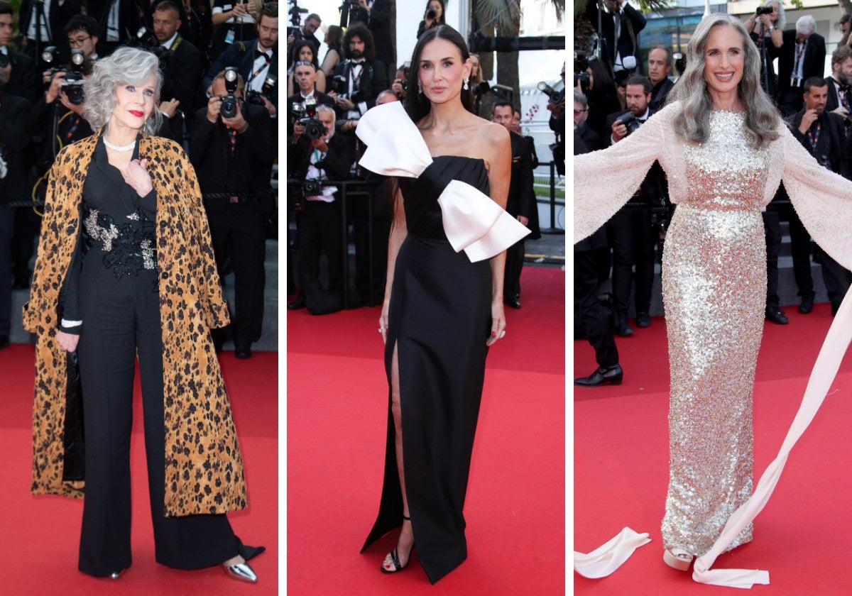 Jane Fonda, Demi Moore y Andie MacDowell son algunas de las famosas mayores de 60 años que han triunfado en la alfombra roja de Cannes 2024.