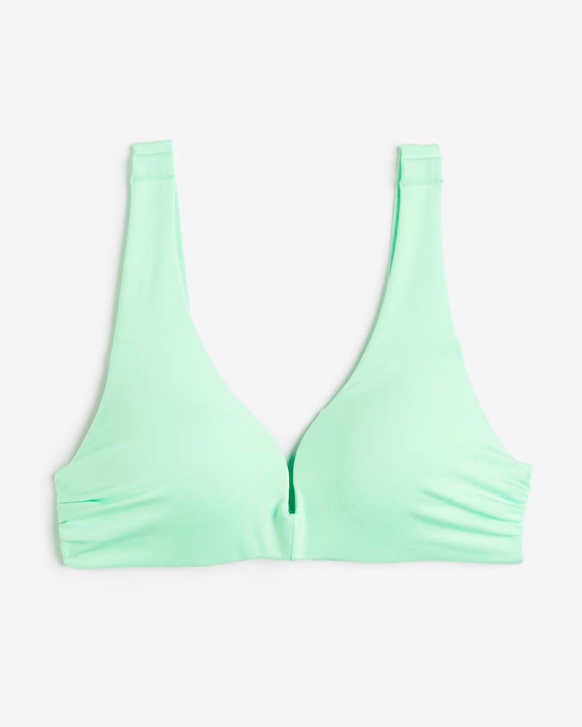Top de bikini push-up en verde. 12.99 euros en las rebajas de H&M.