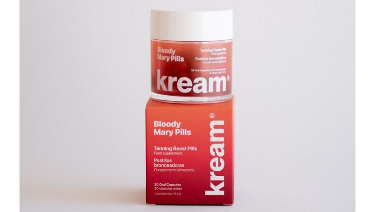 El último lanzamiento de Kream son las pastilla bronceadores Bllody Mary Pills.