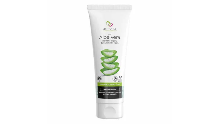 Hdiratante corporal Aloe Vera de Armonía Cosmética Natural, que sirve también como aftersun.