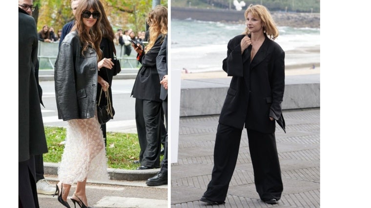 Dakota Johnson acude al desfile de Gucci en Milán y Najwa presenta en San Sebastián la película 'La virgen roja'