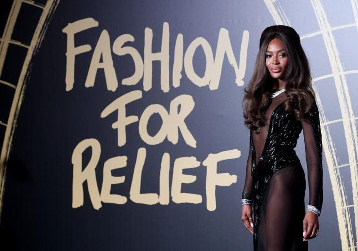 Naomi Campbell en la gala 'Fashion For Relief' durante la Semana de la Moda de Londres en 2019