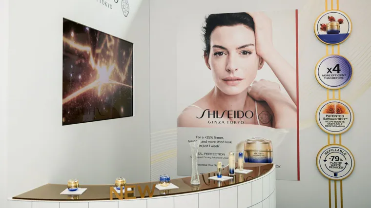 El stand de Shiseido en el Beauty Innovation Summit con su novedad: Bio-Performance Skin HIForce.