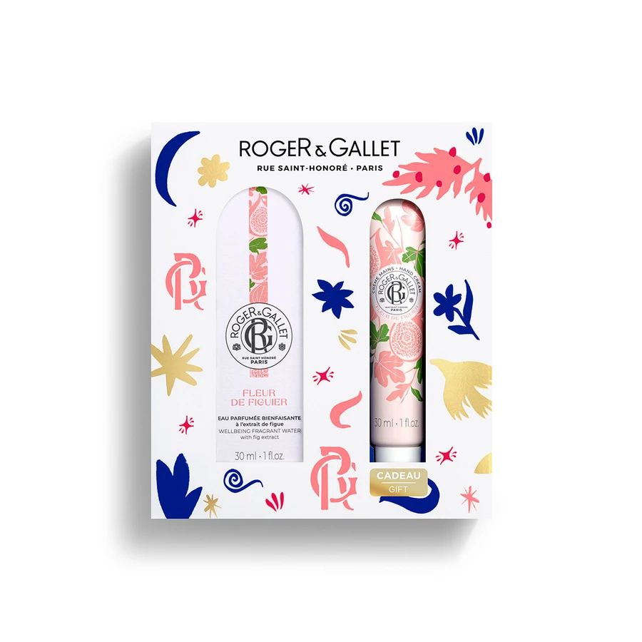 Cofre de Agua Perfumada + Crema de Manos Bienestar Fleur de Figuier de Roger & Gallet (19,90 euros). Un cofre diseñado por la ilustradora Charlotte Colt que contiene un agua perfumada de 30 ml y una crema de manos de 30 ml de la colección Fleur de Figuier.