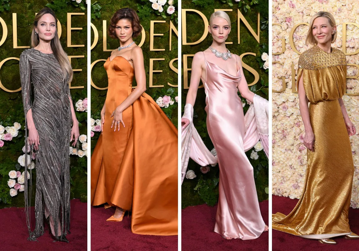 Angelina Jolie, Zendaya, Anya Taylor-Joy y Cate Blanchett en la alfombra roja de los Globos de Oro 2025.