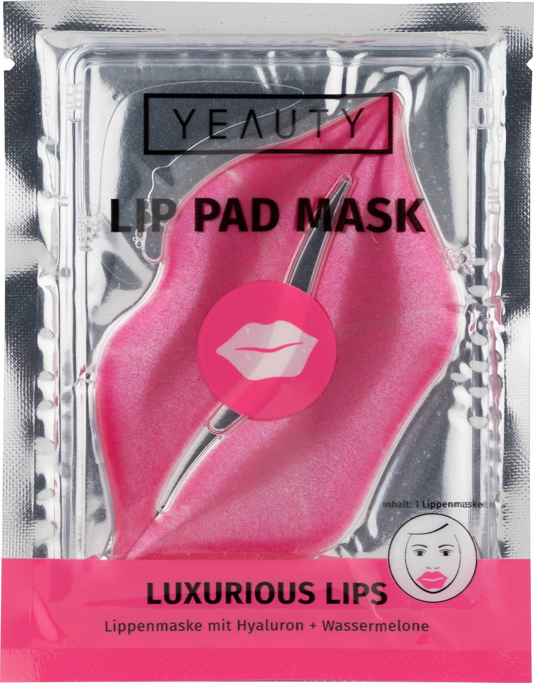 Mascarilla de labios Yeauty Luxurious pad mask (1 euro). Una mascarilla labial de hidrogel con ácido hialurónico que hidrata, nutre, regenera y aporta elasticidad, evitando que los labios se agrieten o se sequen. Gracias a sus ingredientes activos, quedarán mucho más suaves, renovados y completamente preparados para lucir bonitos, jugosos y con un efecto kiss me.