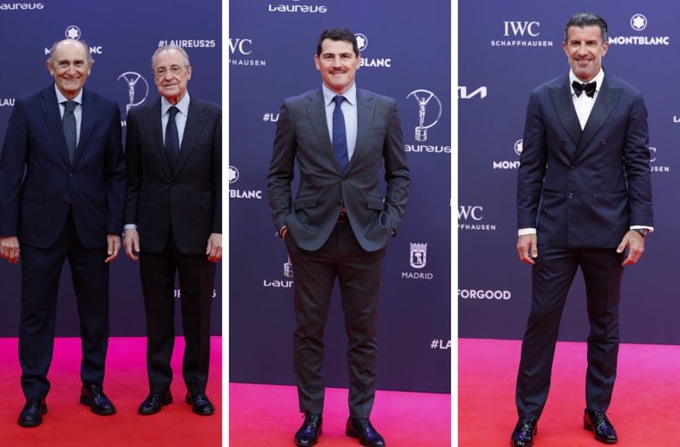 Pirri with Florentino Pérez, Casillas and Luis Figo at the Laureus Awards.