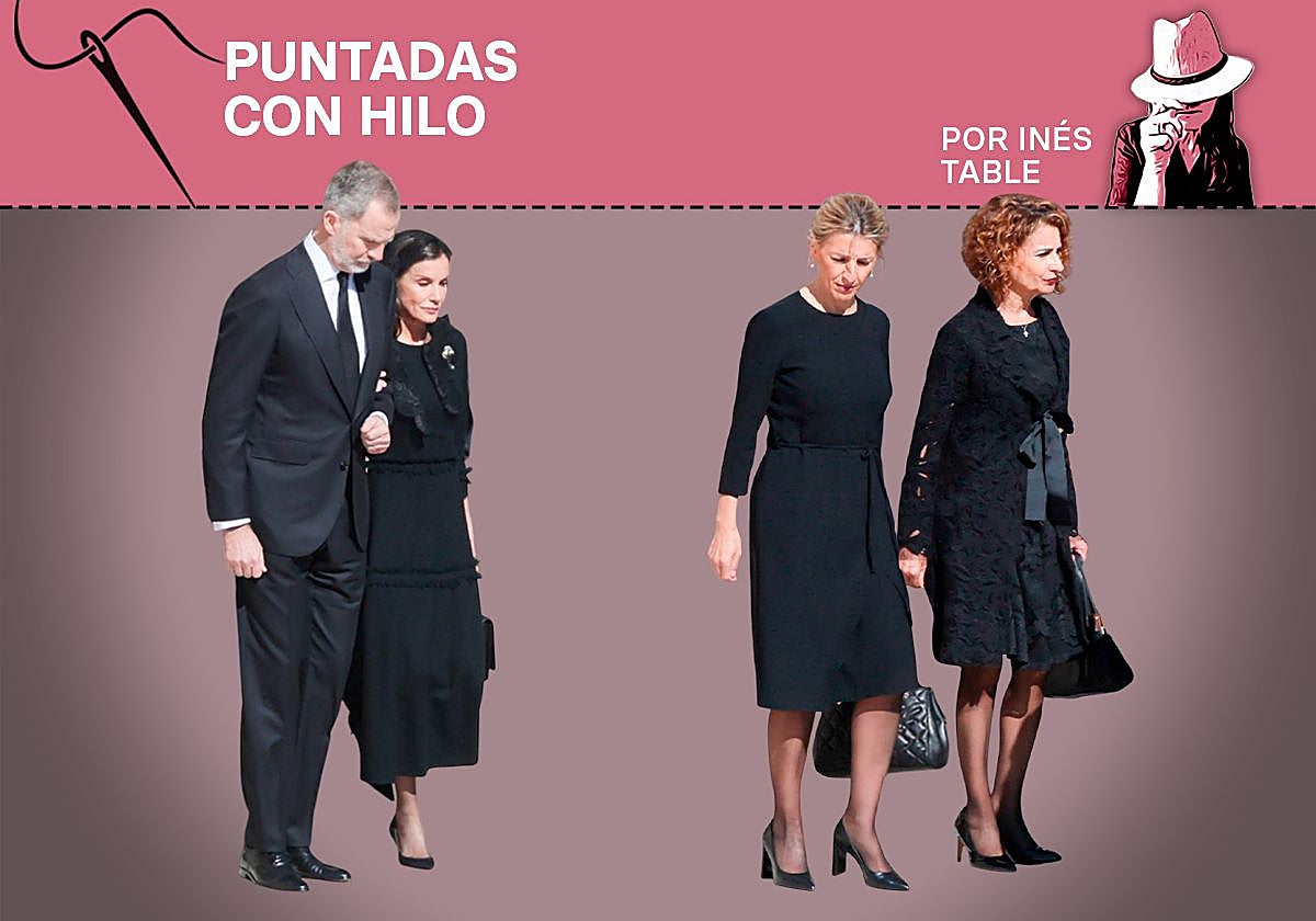 Apagón estilístico de Melania y Montero en el funeral de Papa