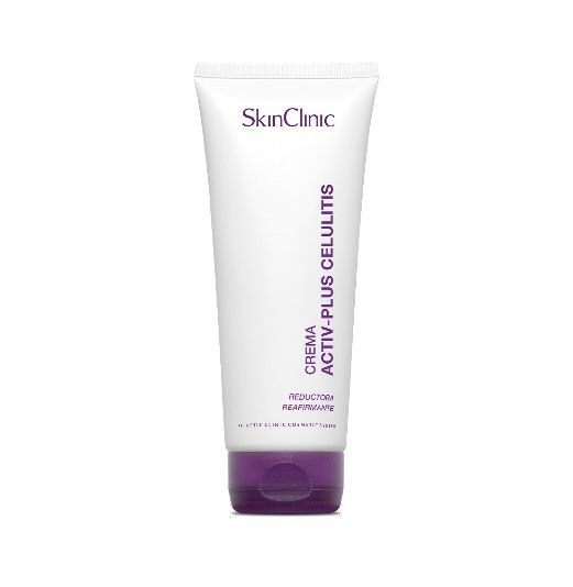 Crema Activ-Plus Celulitis de SkinClinic (46,50 euros). Incluye en su fórmula rhodysterol y sculptosane, activos que estimulan la microcirculación y ayudan a reducir la acumulación de grasa, y combatir de forma específica la celulitis edematosa. Además, tiene efecto reafirmante y reductor. 