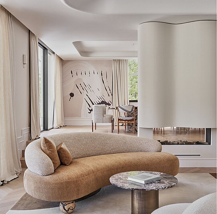 Un salón diseñado por Alejandra Pombo