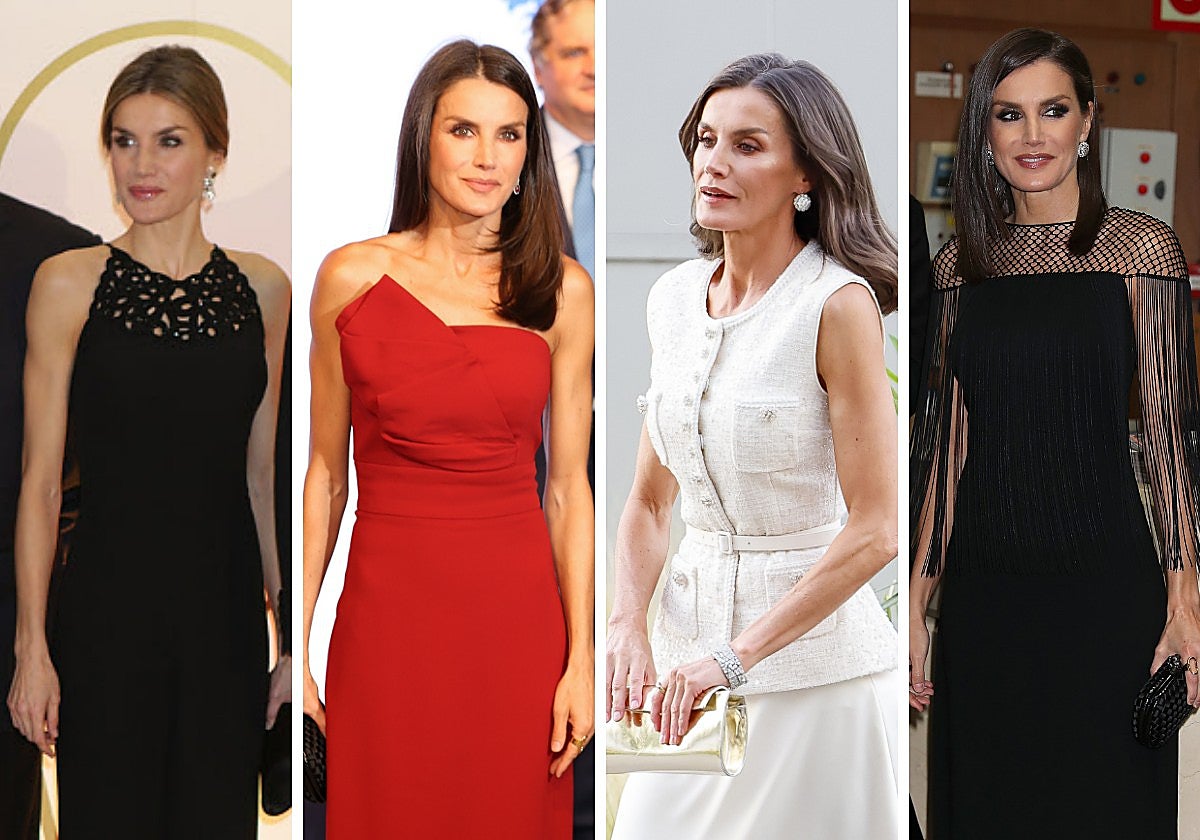 Algunos de los looks que ha llevado la Reina en galas anteriores