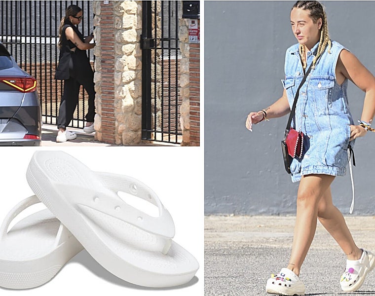 Gloria Camila y su sobrina Rocío Flores con las Crocs de plataforma y chanclas de la misma firma