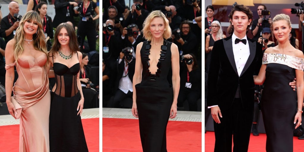 Cate Blanchett, con vestido repetido, Heidi Klum y su hija, y Nicolás de Dinamarca, protagonistas de la primera alfombra roja del Festival de Venecia