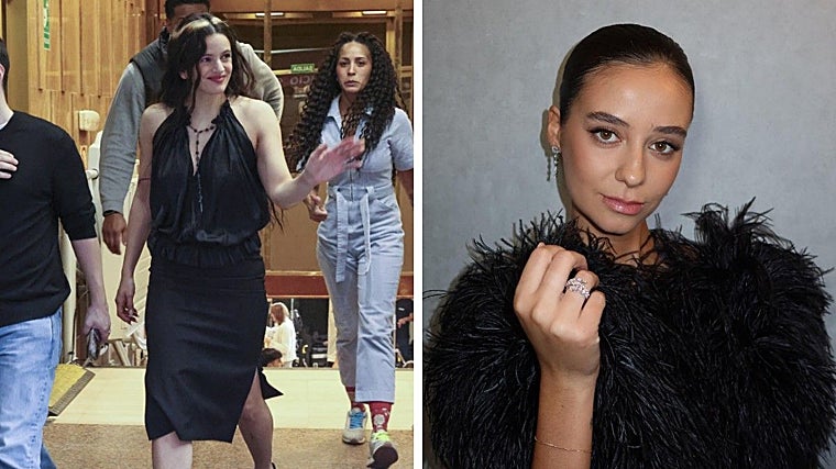 Rosalía durante la promoción en Madrid de su disco 'Lux' y Victoria Federica como nueva imagen de la firma de joyas Solitario