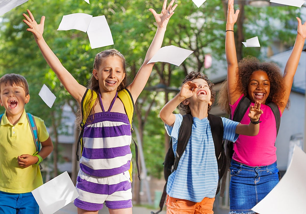 Para los escolares, el término de las clases es un momento de júbilo
