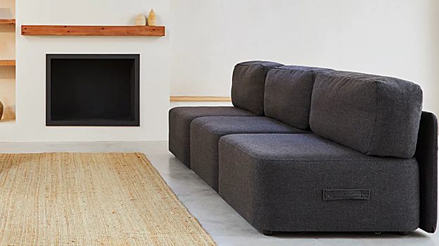 Sofá modular en color gris antracita