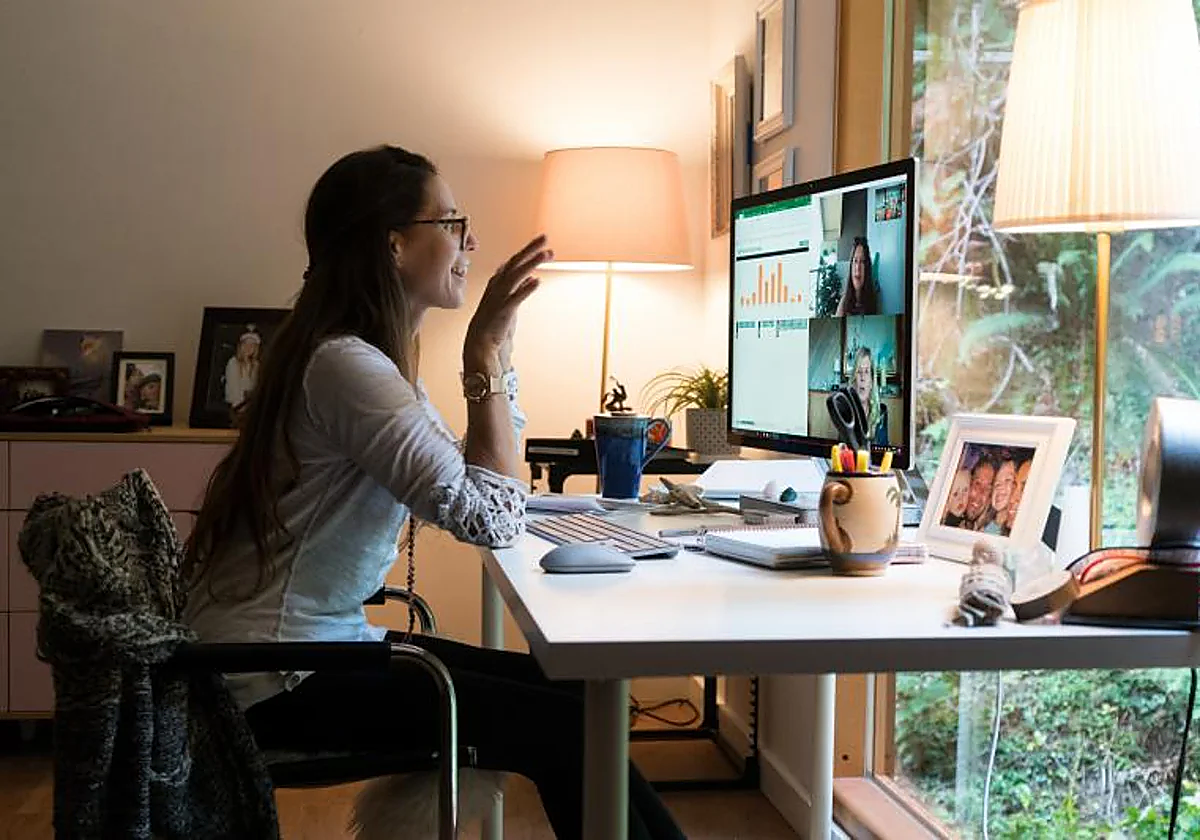 Zona de estudio o teletrabajo en casa.