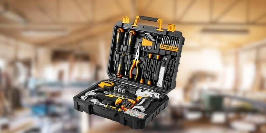 Este maletín DEKO con taladro incluido es la solución rápida para chapuzas, muebles y arreglos del día a día