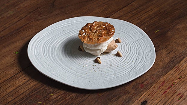 'Pinares de la serranía baja', postre del restaurante Santerra, en Madrid