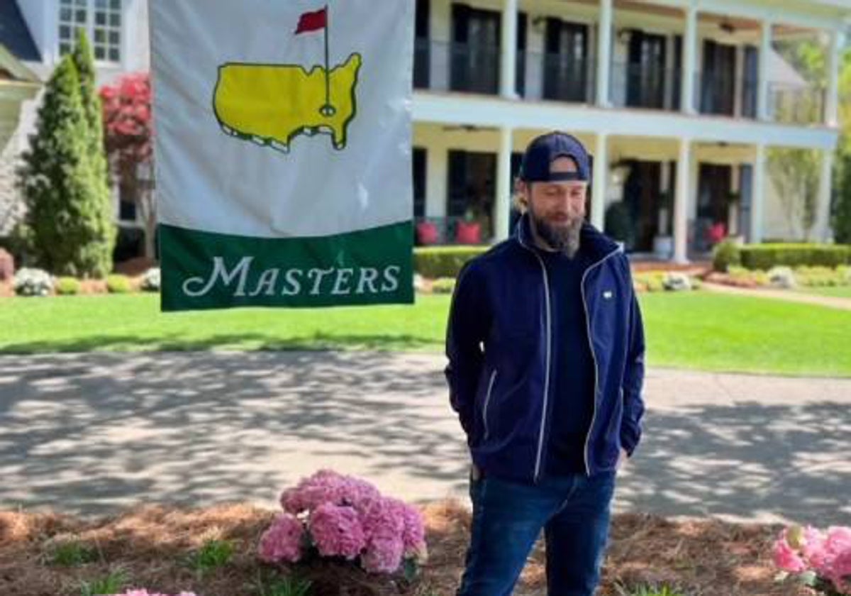 Carlos Sánchez en el Masters de Augusta de golf, en una imagen compartida en sus redes sociales