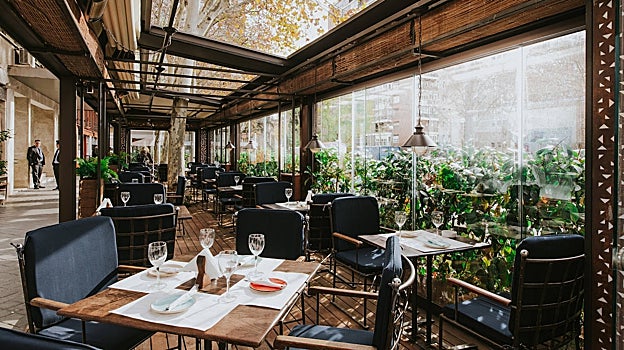 Terraza de Baby Grill Rubaiyat, en pleno centro de Madrid