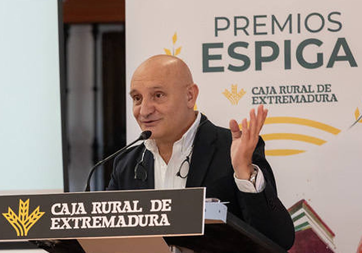 Toño Pérez, durante la gala de 25 aniversario de los Premios Espiga