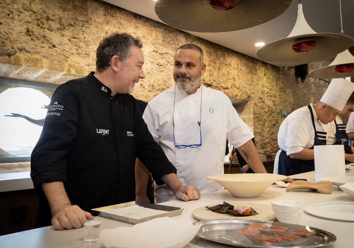 Albert Adriá y Ángel León en Aponiente