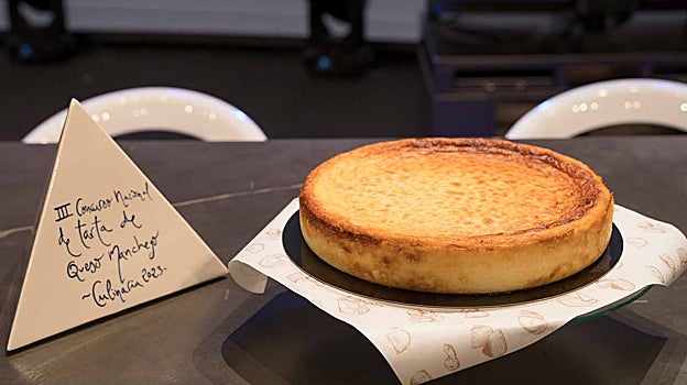 Tarta de queso manchego, ganadora en el V Congreso Culinario en Cuenca del tercer concurso de esta comida,.