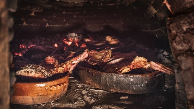 Cordero asado