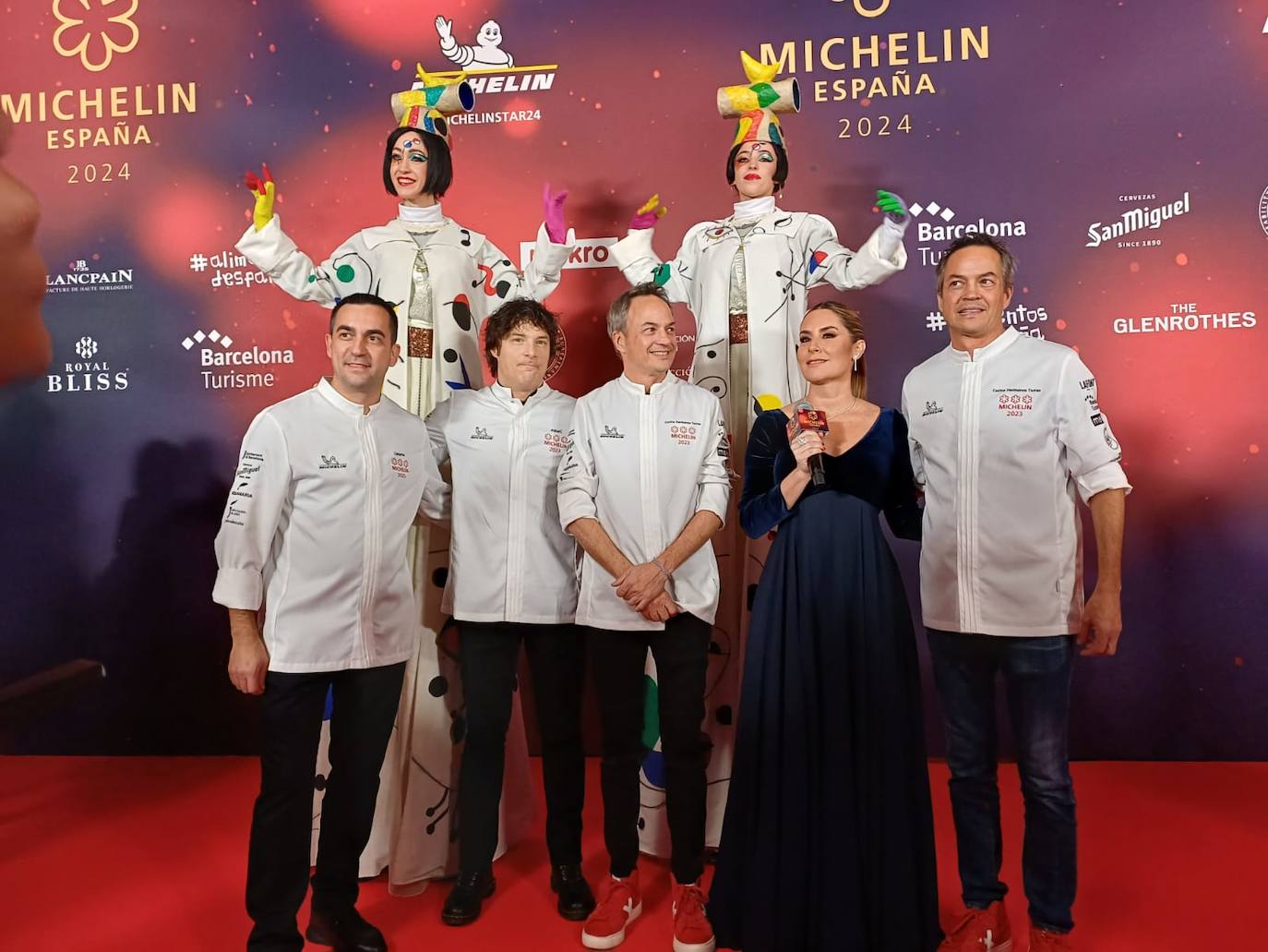 Paolo Casagrande, Jordi Cruz, Sergio Torres y Javier Torres en la alfombra roja de la Gala Michelin 2024