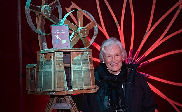 Glenn Close en el museo 'El Arte de Valduero'.