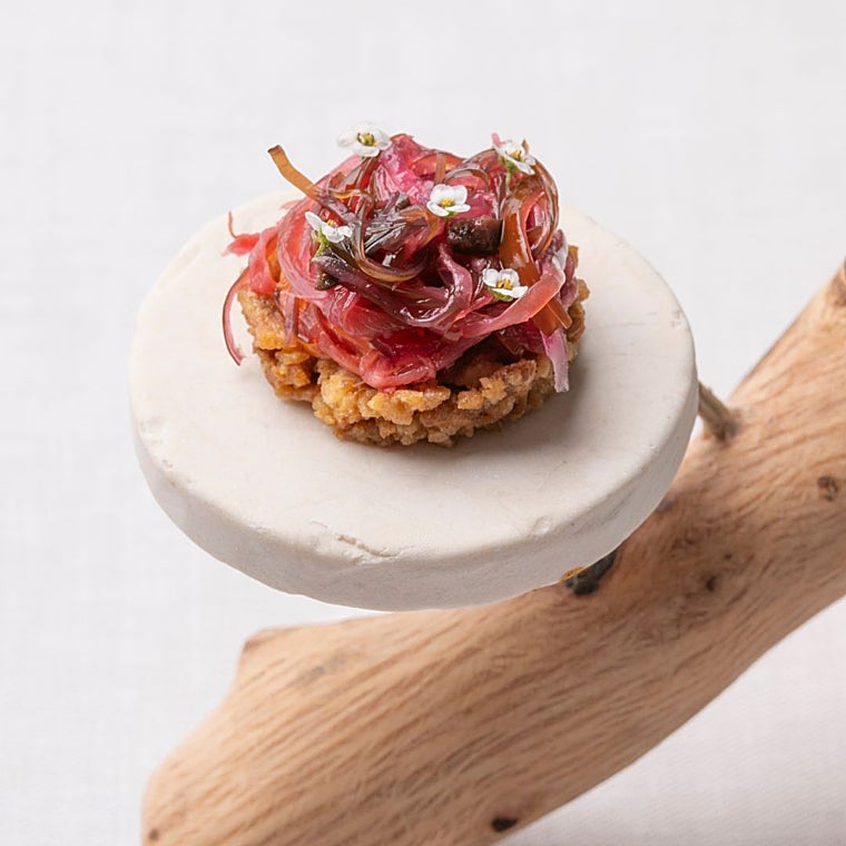 Uno de los platos de la nueva etapa de Donaire, con el chef Jesús Camacho al frente de su cocina