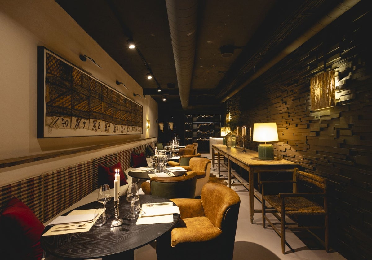 Uno de los espacios de Gurisa, en la planta baja del local de Zurbano que ocupó el dos estrellas Michelin de Sergi Arola en Madrid