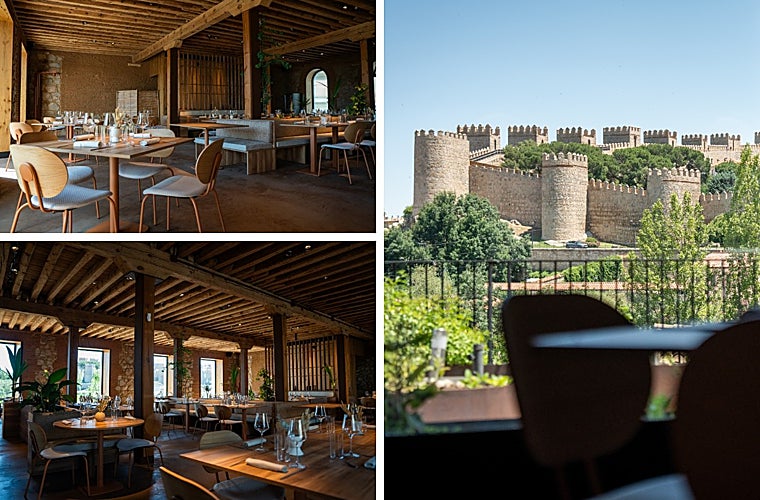 Estas son algunas fotos del restaurante y las vistas de este a las Murallas de Ávila