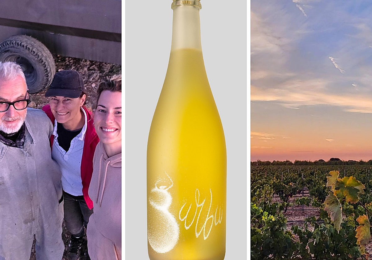 Los dueños de la bodega manchega familiar Torres FIloso, su vino Burbu Ancestral Blanco y su viña