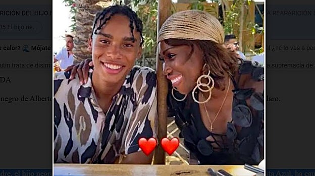 Nicole Coste y su hijo Alexandre Grimaldi en la Costa Azul