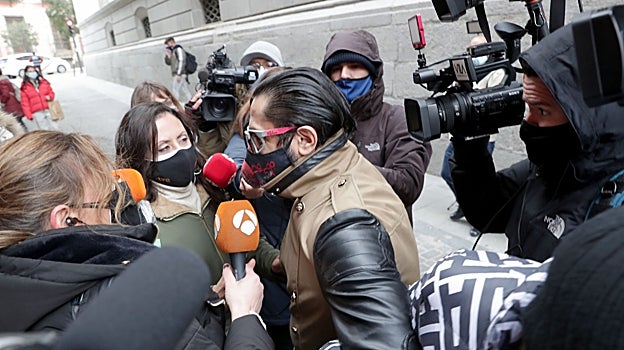 Rafael Amargo asistiendo a un juicio en Madrid